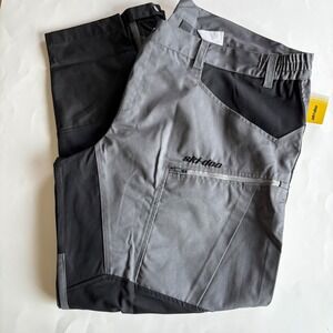 Ski-Doo Mens 2X Garage Multi-Pants Gray Black Anti-Tear Adjustable Work Ride NEW